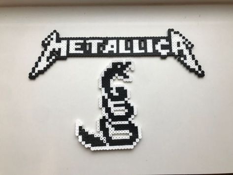 Motley Crue Perler Beads, Post Malone Perler Beads, Band Pearler Beads, Korn Perler Beads, Nirvana Perler Beads, Rock Perler Beads, Grunge Perler Beads, Grunge Perler Bead Patterns, Perler Bead Patterns Emo