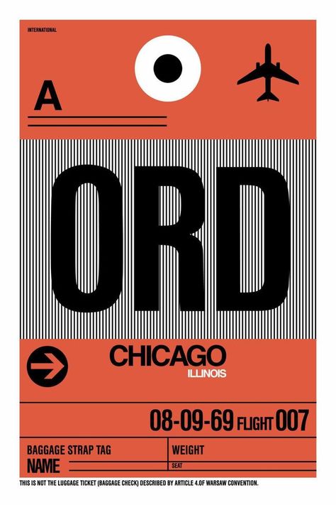 Airport Airline Luggage Bag Baggage Tags Tickets Chicago Chicago Airport, Baggage Tag, Checked Baggage, Baggage Tags, Airline Tickets, Luggage Bag, Printable Tags, Chicago Illinois, Infographic Design