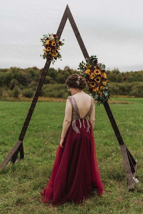 Fall Arbor, Sunflower Eucalyptus Wedding, Maroon Decor, Burgundy Sunflower, Wedding Maroon, Faux Flowers Wedding, Large Arrangement, Arch Arrangement, Ivory Bouquet Wedding