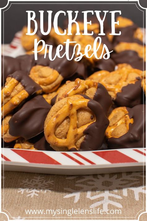 Buckeye Pretzels Buckeye Pretzels, Football Party Desserts, Chocolate Footballs, School Lunch Recipes, Butter Balls, Low Sugar Recipes, Peanut Butter Balls, I Love Chocolate, Melting Chocolate Chips