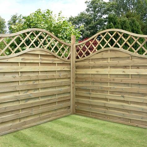 5'11” x 5'11” Waltons Prague Wooden Garden Fencing Panels on Walton Garden Buildings Cheap Garden Fencing, Decorative Fencing, Decorative Fence Panels, Garden Fence Ideas, Wood Fence Design, Trellis Fence Panels, Fence Screen, Garden Fence Panels, Timber Fencing