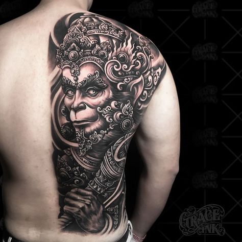 Halfback Tattoo Design, Batik Tattoo Design, Balinese Tattoo Design, Tattoo Balinese, Hanuman Tattoo Design, Indonesian Tattoo, Balinese Tattoo, Hanuman Tattoo, Balinese Style