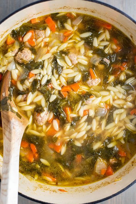 Italian Wedding Soup Orzo, Italian Wedding Soup With Orzo, Italian Wedding Soup East Side Marios, Orzo Sausage, Italian Wedding Soup Always From Scratch, Italian Wedding Soup With Rice, Italian Wedding Soup Healthy, Italian Wedding Soup With Escarole, International Meals