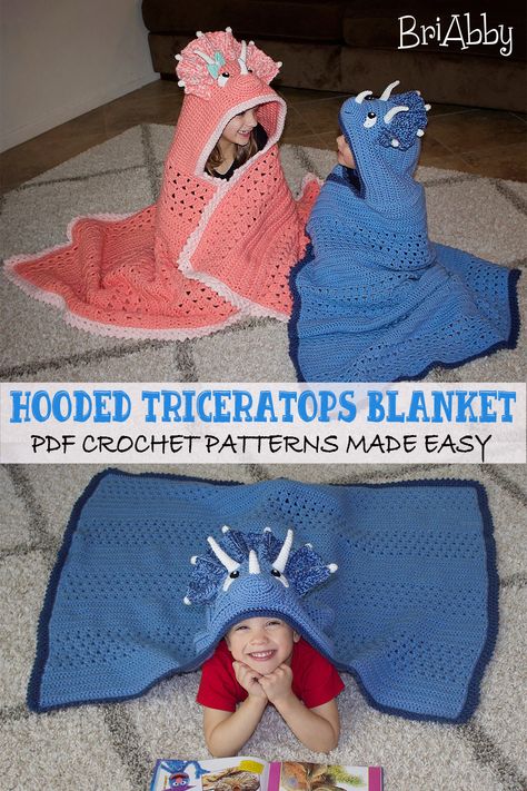 Crochet Dinosaur Hooded Blanket, Hooded Blanket Crochet, Crochet Snuggle, Fox Blanket, Dragon Hats, Dinosaur Blanket, Bunny Blanket, Single Crochet Decrease, Elephant Blanket