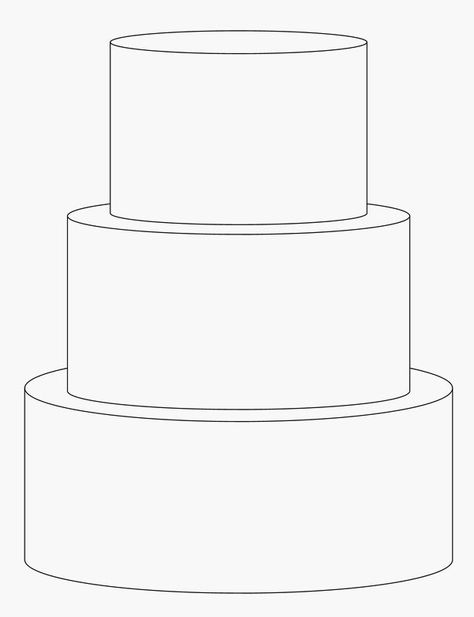 Here's a template... let's create our own.  I think 3 tiers is good, no?  @Angela Vazquez Wedding Cake Drawing, Stacking Cakes, Cake Chart, 5 Tier Wedding Cakes, Cake Sketch, Cake Portions, Cake Clipart, Tiered Cake Design, Cake Drawing