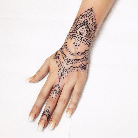 Mandala Tattoo 2021060702 - 10 Mandala Tattoo Designs and Meanings Tattoo Main, Mandala Tattoos For Women, Mandala Wrist Tattoo, Mandala Tattoo Designs, Ornamental Tattoos, Mandala Hand Tattoos, Mandala Tattoo Sleeve, Henna Style Tattoos, Henna Inspired Tattoos