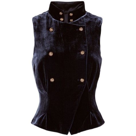 Intermix Women's Torrie Velvet Vest ($325) ❤ liked on Polyvore featuring outerwear, vests, navy, double breasted waistcoat, navy vests, vest waistcoat, velvet vest and velvet waistcoat Vintage Vest Women, Velvet Vest Women, Velvet Vest Outfit, Princess Vest, Velvet Waistcoat, Navy Blue Vest, Double Breasted Vest, Double Breasted Waistcoat, Navy Vest