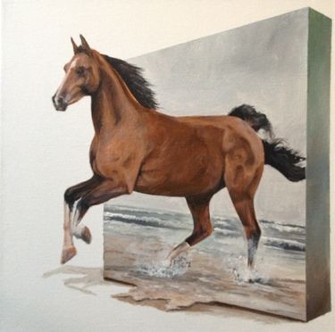 3d Sidewalk Art, 3d Art Painting, 3d Horse, Horse Canvas Painting, Pastel Colors Art, Poster Color Painting, Horse Oil Painting, 3d Wall Painting, Beach Art Painting