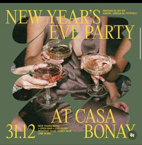 Nye Poster Design, Photo Flyer Design, New Year Poster Design Ideas 2024, New Years Eve Photography, Promo Ads Creative Advertising, New Year’s Party Invitation, New Years Eve Poster Design, New Years Invitation, Vintage Nye Party