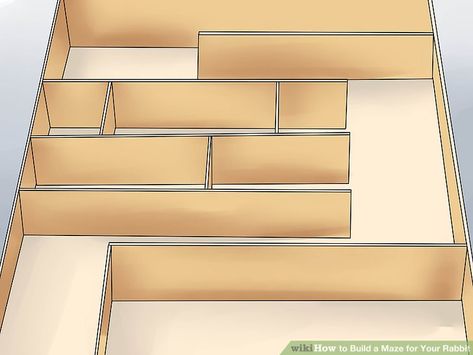 3 Ways to Build a Maze for Your Rabbit - wikiHow Indoor Rabbit House, Pig Ideas, Pet Rabbits, Giant Rabbit, Bunny Room, Pet Bunny Rabbits, Indoor Rabbit, Brain Activity, Rabbit Eating