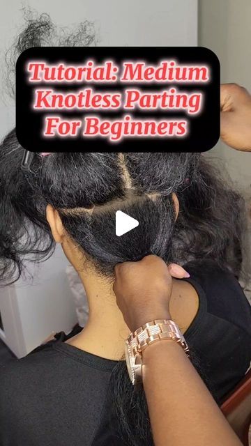 Brittany | Traveling Hair Stylist on Instagram: "✨️Tutorial: Medium Knotless Parting For Beginners ❗️Subscribe Monthly For $19.99 to see extended tutorials- Over 30 tutorials on various styles. Follow To See More Tutorials.  Save and Try For Later.   💥Extended Tutorials In Subscriptions Only💥  ✨️Traveling Stylist 301-485-9298 Serving DC, MD AND SOME AREAS IN VA.   #knotlessbraid #mediumknotlessbraids #mediumknotless # mediumbraids #tutorial #needtosee #watchandlearn #learnhowtobraid #learnhow #teachme #blackownedbusinesses #dmvhairstylist #baltimorehairstylist #explore" Medium Knotless Parting, Knotless Parting, Medium Knotless, Parting Hair, Short Natural Hair Styles, Hair Videos, Natural Hair, Hair Stylist, See More