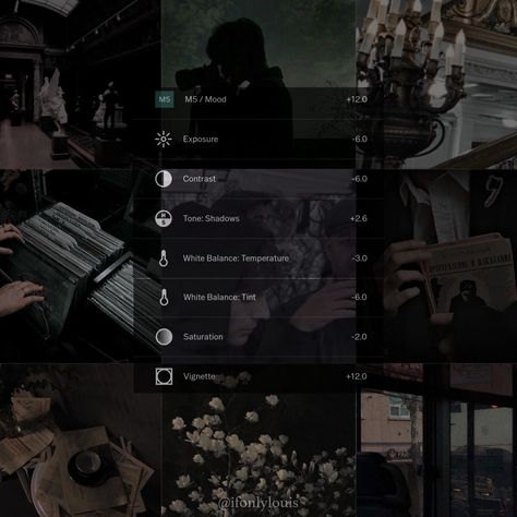 Dark Moody Filter Settings, Dark Asthetics Photos Edit, Photo Edit Dark Aesthetic, Vsco Filter Free Dark, Moody Filters Vsco, Emo Vsco Filter, Goth Vsco Filter, Vsco Presets Dark, Dark Effect Photo Editing