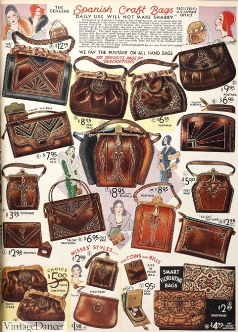 Vintage Bag Pattern, 20’s Style, Bag Styles, Tooled Leather Bag, Tooled Leather Purse, Vintage Leather Bag, Handbag Heaven, Vintage Tattoo, Vintage Purses