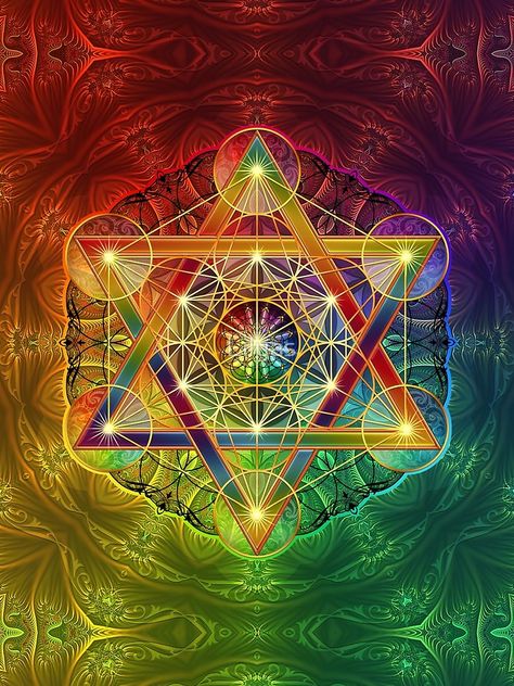 Metatron's Cube with Merkabah and Flower of Life by Lilyas Flower Of Life Symbol, Esoteric Symbols, Metatron's Cube, Metatrons Cube, Sacred Geometry Art, Psy Art, Product Labels, Geometry Art, Life Symbol