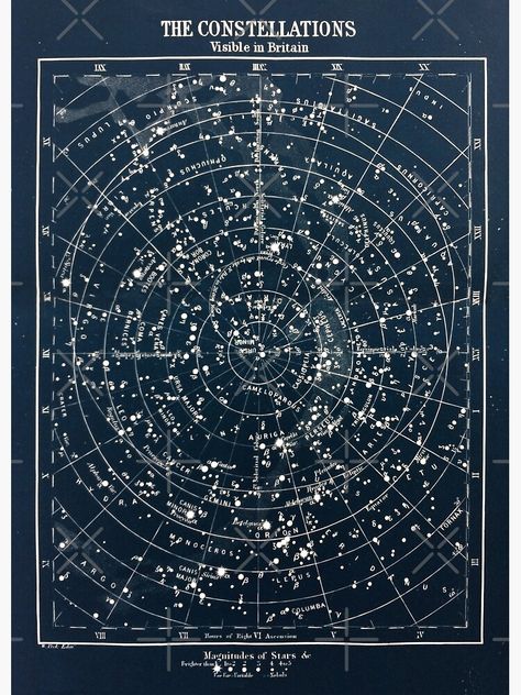 Constellations Map, Vintage Astronomy Prints, Constellation Chart, Maps Aesthetic, Space Map, Constellation Poster, Astronomy Poster, Constellation Map, Constellation Print