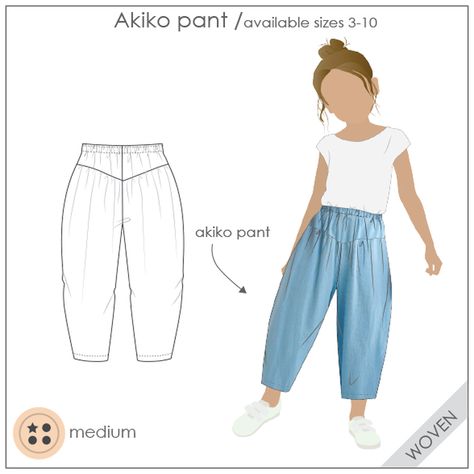 Kids Pants Pattern, Toddler Sewing Patterns, Toddler Patterns, Sewing Kids Clothes, Toddler Pants, Sewing Instructions, Sewing Patterns Girls, Diy Vetement, Pants Sewing Pattern