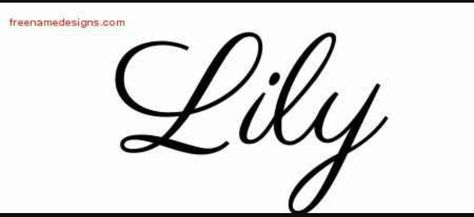 Lily Name, Script Tattoo, King Tattoos, Nail Logo, Lily Tattoo, Name Tattoo Designs, Tattoo Script, Street Names, Name Tattoo