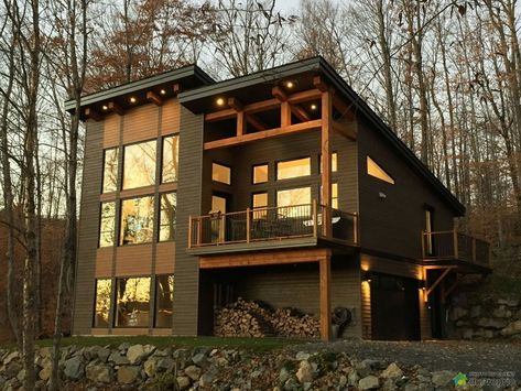 Shed Roof Design, Modern Mountain House, Roof House, Modern Mountain Home, Mountain House Plans, Shed Roof, Modern Mountain, Mountain Homes, Modern Cabin