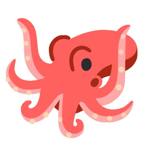 Octopus Animation, Octopus Emoji, Octopus Gif, Octopus Cute, Orange Octopus, Red Octopus, Big Sea, Sea Animal, Apple Inc