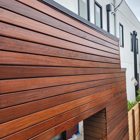 Swipe ⬅️ for a closer look of this beautiful rainscreen ipe siding 🤎 At Brazilian Lumber, we directly import KD ipe in the lengths, dimensions, and profiles you need for your decking & siding projects. Visit our showroom in our Gardena location or call us to get a free quote today! 📞(323) 530-1210 📍Find us at 534 Finney Ct, Gardena CA M-F 7am-4pm . . . . #brazilianlumber #ipedecking #californiabuilder #wooddecks #architecturaldigest #construction #woodsidingideas #decks #DIY #ipewood... Redwood Siding Exterior, Ipe Siding, Redwood Siding, Ipe Decking, Ipe Wood, Wood Siding, Wood Deck, Exterior Siding, Free Quote