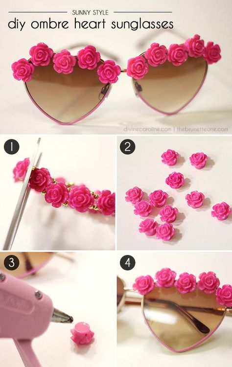 Diy Sunglasses, Diy Outfits, Festival Mode, Inexpensive Jewelry, Diy Ombre, Heart Glasses, نظارات شمسية, Festival Diy, Festival Accessories