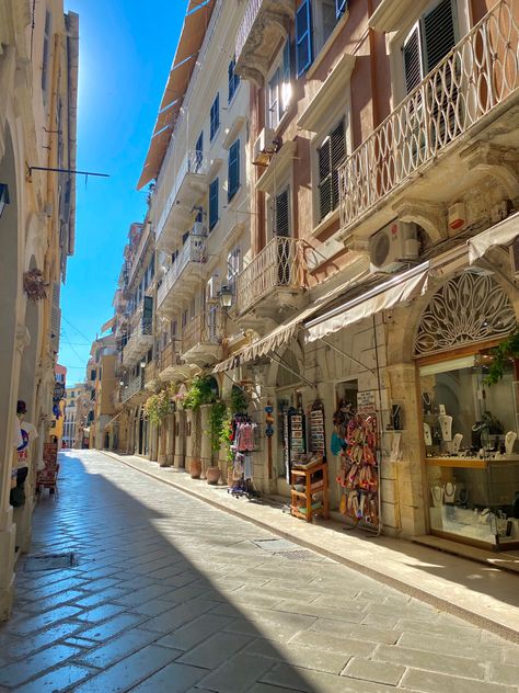 Corfu Old Town, Corfu, Old Town, Greece, Road, Art