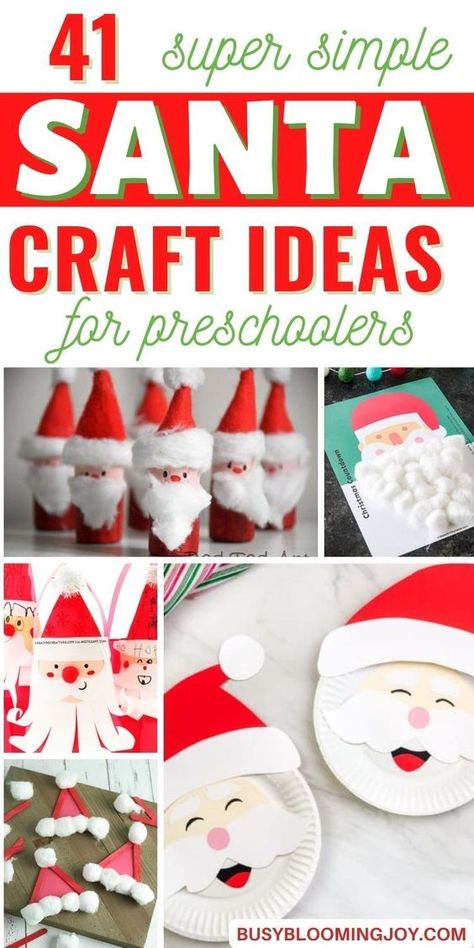 Looking for fun easy Santa crafts for toddlers? Try these cute Santa crafts for kids this Christmas, simple Santa crafts for preschool, must-do Christmas crafts for toddlers & preschoolers. Fun cute Santa crafts for kids to make and DIY easy Santa crafts for preschool using wooden slices, paper plates, construction paper, paintbrush & paints. Free printable templates & cute handprint Santa crafts too! All the cutest Santa crafts for preschool are here! Santa Crafts For Toddlers, Santa Crafts Preschool, Santa Crafts For Kids To Make, Santa Crafts For Kids, Handprint Santa, Santa Hat Crafts, Christmas Countdown Crafts, Daycare Projects, Santa Claus Crafts