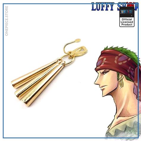 One Piece Earrings, Zoro Earrings, One Piece Birthdays, Action Figure One Piece, Anime Earrings, One Piece Figure, One Piece Cosplay, Male Cosplay, Anime Costumes