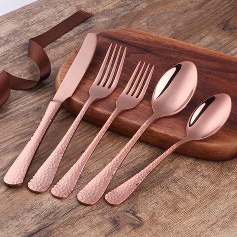 Rose Gold Cutlery, Rose Gold Flatware, Gold Cutlery Set, Rosa Gold, Gold Cutlery, Gold Flatware, Henri Rousseau, Cutlery Sets, Stainless Steel Cutlery