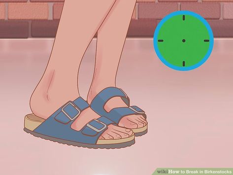 3 Ways to Break in Birkenstocks - wikiHow Cork Material, Breaking In, Birkenstock Sandals, Break In, Beauty Tips, Birkenstock, Period, Sandals, Beauty