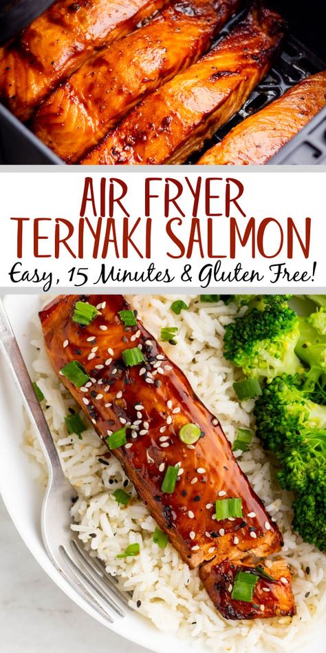 Fried Salmon Recipes, Salmon In Air Fryer, Keto Kickstart, Air Fryer Recipes Salmon, Air Fryer Fish Recipes, Salmon Teriyaki Recipe, Air Fryer Fish, Cruise Food, Fish Dinner Recipes