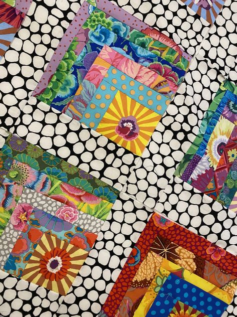 I Started a New Quilt. Of Course I Did – agilejack Quilt Patterns Using Kaffe Fassett Fabric, Kaffe Fassett Log Cabin Quilts, Kaffe Facett Quilts, Material Obsession Kathy Doughty, Bohemian Quilt Ideas, Bohemian Quilt Pattern, Kaffee Fassett Quilts, Patchwork Quilts Bohemian, Scrappy Patchwork Quilts