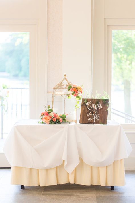 Cards and Gifts Table Ideas | Photo By Idalia Photography Quince Gift Table, Bridal Shower Gift Table Ideas, Gifts Table Wedding, Gift Table Ideas, Wedding Gifts Table, Wedding Cake Gold Leaf, Mugs Clay, Cards And Gifts Table, Wedding Card Quotes