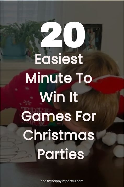 20 Easiest Minute To Win It Games For Christmas Parties One Minute Games For Kids, Christmas Minute To Win It Games Kids, New Years Games For Kids, Minute To Win It Games Christmas, Free Christmas Printables For Kids, Holiday Family Traditions, Christmas Minute To Win It, Minute To Win It Christmas, Winter Party Games