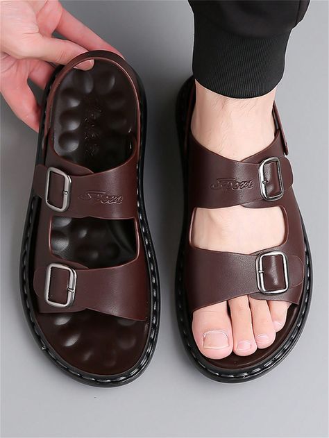 2024 Summer Men's New Arrivals Beach Sandals, Large Size, Fashionable, Comfortable, Breathable, Dual-Purpose, Casual Slip On, Driving Shoes Brown         Men Shoes, size features are:Bust: ,Length: ,Sleeve Length: Men’s Sandals 2024, Men Leather Sandals Fashion, Best Sandals For Men, Branded Shoes, Summer Slippers, Shoes Brown, Leather Slippers, Driving Shoes, Beach Sandals