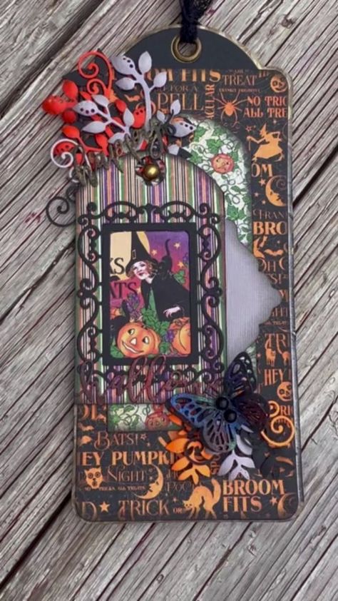 Peter Gundry, Vampire Masquerade, Halloween Words, Halloween Scrapbook, Halloween Tags, Diy Tags, Graphic 45, Gift Card Holder, Xmas Cards