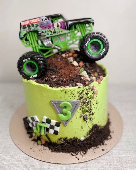 Monster Truck Theme Cake, Monster Truck Birthday Cake Ideas, Monster Jam Cakes For Boys, Grave Digger Birthday Cake, Monster Truck Cakes For Boys, Grave Digger Birthday Party, Monster Truck Cake Ideas, Monster Jam Birthday Cake, Monster Truck Theme Birthday Party