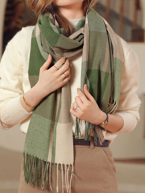 Dark green scarf