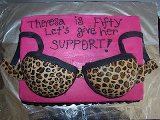 A Leopard Print Bra Cake! Birthday Cake For Women Funny, 50th Birthday Cake Images, 50th Birthday Cake For Women, Birthday Cake For Women, Bra Cake, Cake For Women, Birthday Cake For Mom, Moms 50th Birthday, New Birthday Cake