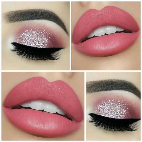 Coral Eyeshadow, Christmas Makeup Ideas, Crease Eyeshadow, Eyeshadow Pink, Soft Eye Makeup, Eyeshadow Ideas, Eye Makeup Looks, Beauty Glazed, Eye Makeup Ideas