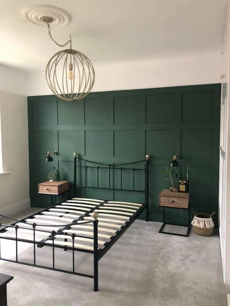 Green Bedroom Panelling, Bedroom Panelling, Wall Panels Bedroom, Green Bedroom, Bedroom Panel, Interior Renovation, A Lot Of Money, Got To Be, Green Rooms