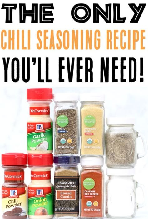 Best Chili Seasoning Recipe, Diy Chili Seasoning, Chili Mix Recipe, Chili Seasoning Mix Recipe, Southern Chili, Chili Seasoning Recipe, Easy Summer Dinner Recipes, Homemade Chili Seasoning, Homemade Chilli