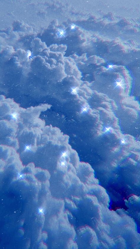 Y2k Clouds, Blue Cloud Aesthetic, Blue Glitter Aesthetic, Fluffy Clouds Aesthetic, Cloud 9 Aesthetic, Coolest Backgrounds, Wallpapers Clouds, Pink Sparkle Background, Glitter Clouds