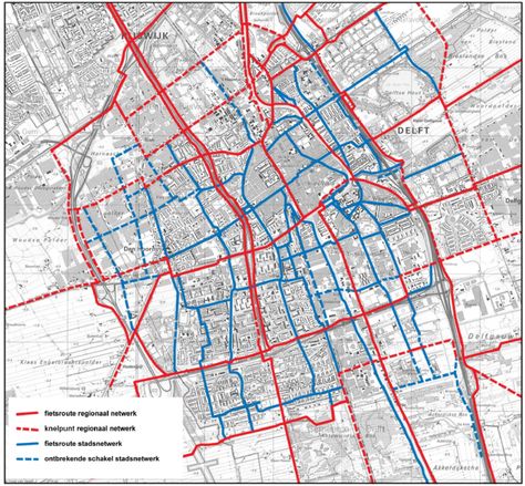 The extensive bike route network in Delft, NL. Click image to enlarge & visit our popular Streets for Everyone board >> http://www.pinterest.com/slowottawa/streets-for-everyone/ Road Network Urban Design, Study Sheets, Design Diagram, Bike Route, Site Analysis, Route Map, Interesting Places, Street Design, Urban Planning