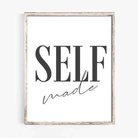 Bachelor Pad Art, Self Made Woman, Boss Lady Gifts, Woman Poster, Work From Home Careers, Desk Art, Work Office Decor, Career Inspiration, Nordic Print