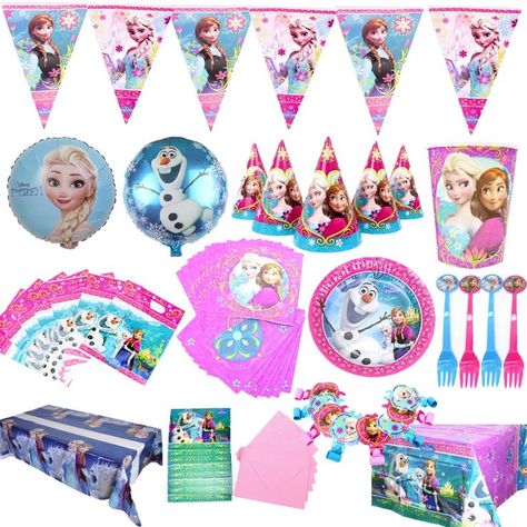 Frozen Party Supplies, Disney Frozen Party, Disney Princess Makeover, Elsa And Anna, Frozen Disney, Chocolate Fondant, Kids Party Supplies, Kids Party Decorations, Frozen Party