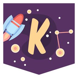 Space alphabet k banner Space Alphabet, Inspiration Draw, Banner Png, Kids Craft Ideas, Mo Design, Banner Ad, Electronic Media, Letter K, Educational Projects