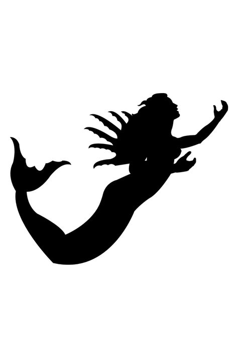 Siren Silhouette Siren Symbol, Evil Siren Tattoo, Siren Symbolism, Siren Silhouette, Mermaid Sillouhette, Mermaid Swimming Silhouette, Mermaid Silhouette, Sirens, Graphic Image