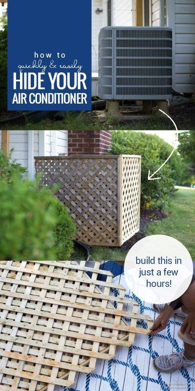 Backyard Ideas For Renters, Outdoor Ac Unit, Air Conditioner Screen, Air Conditioner Cover Outdoor, Diy Air Conditioner, Outdoor Air Conditioner, Yard Area, Backyard Makeover, Dream Backyard