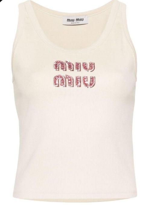 Miu Miu Top, Summer Outfit Beach, Outfits Vacation, Trendy Tank Tops, Tops Trendy, Vacation Mood, Ribbed Tank Top, Summer Tank, Summer Tank Tops